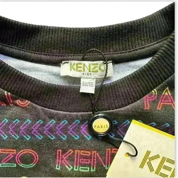 Kids Kenzo sweater multicolor / black size 6/116 - Picture 6 of 7